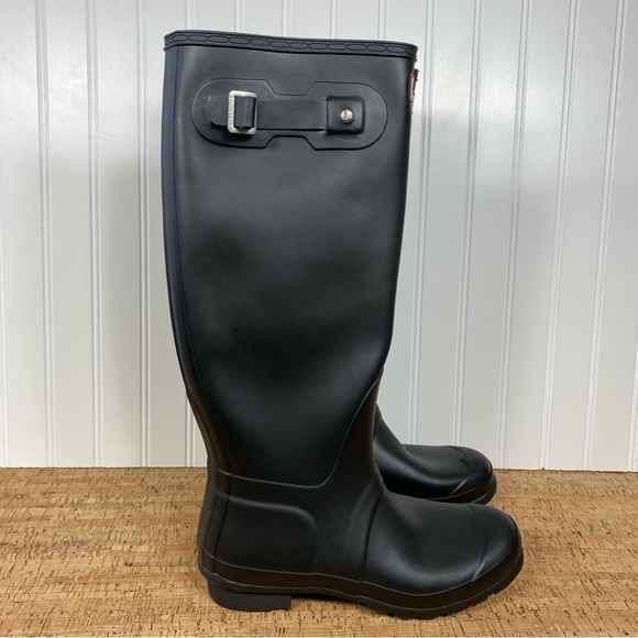 Hunter Original Tall Black Matte Boots - Picture 1 of 14